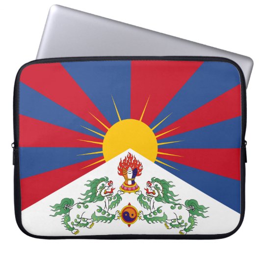 Telefoonhoesje met Tibetaanse vlag Laptop Sleeve (Voorkant)