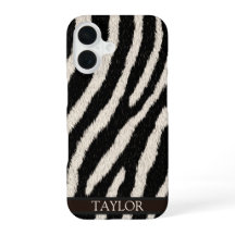 Telefoonhoesje met zebraprint en eigen naam