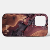 Telefoonhoesje, mooi gegraveerd cederhout ontwerp Case-Mate iPhone case (Achterkant (horizontaal))