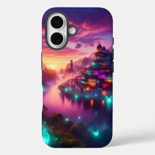 Telefoonhoesje - Mystical River Village Scenery De Case-Mate iPhone Case (Achterkant)