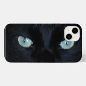 Telefoonhoesje - Ogen van zwarte kat iPhone Hoesje (Achterkant horizontaal)