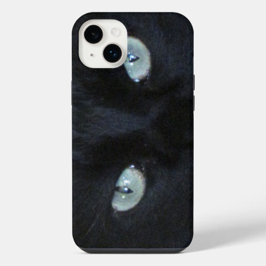 Telefoonhoesje - Ogen van zwarte kat iPhone Hoesje (Achterkant)