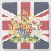 Telefoonhoesje onder Britse vlag Stenen Onderzetter (Voorkant)