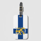 Telefoonhoesje onder Finse vlag Bagagelabel (Voorkant (verticaal))