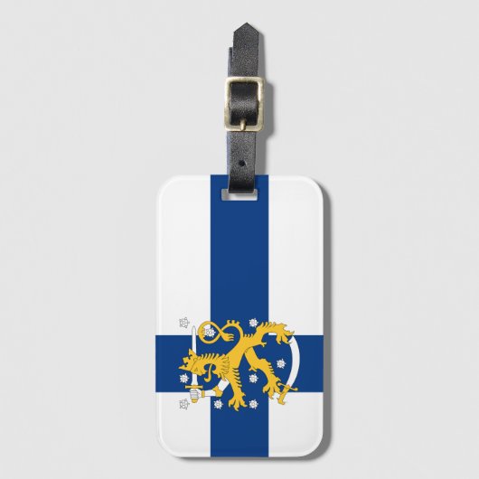 Telefoonhoesje onder Finse vlag Bagagelabel (Voorkant (verticaal))
