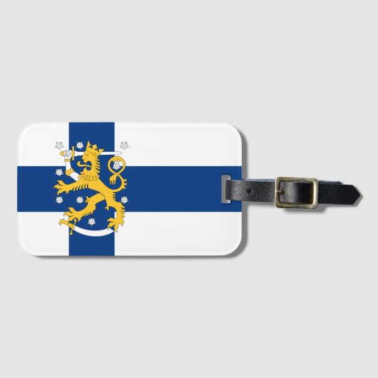Telefoonhoesje onder Finse vlag Bagagelabel (Voorkant (horizontaal))