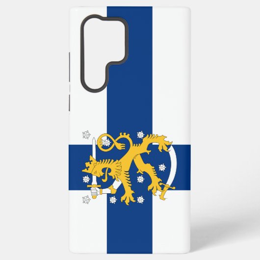 Telefoonhoesje onder Finse vlag Samsung Galaxy Hoesje (Achterkant)