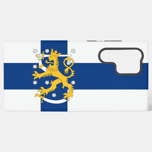 Telefoonhoesje onder Finse vlag Samsung Galaxy Hoesje (Achterkant horizontaal)