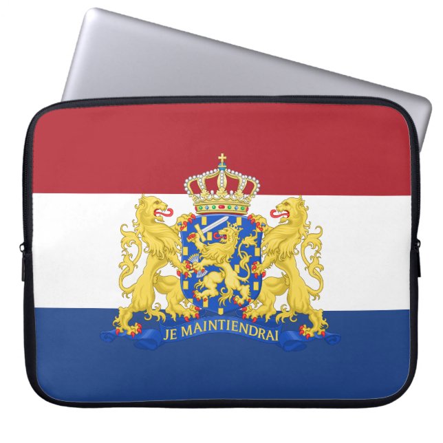 Telefoonhoesje onder Nederlandse vlag Laptop Sleeve (Voorkant)