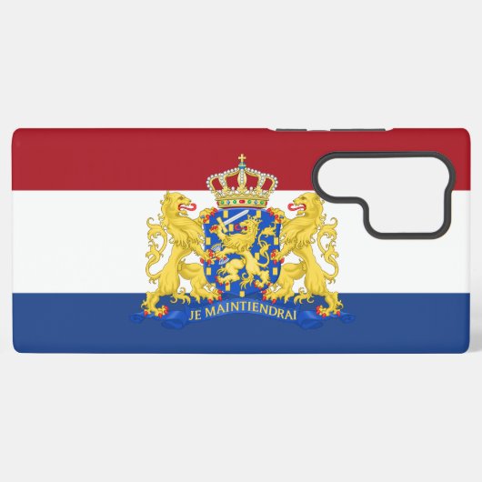 Telefoonhoesje onder Nederlandse vlag Samsung Galaxy Hoesje (Achterkant horizontaal)