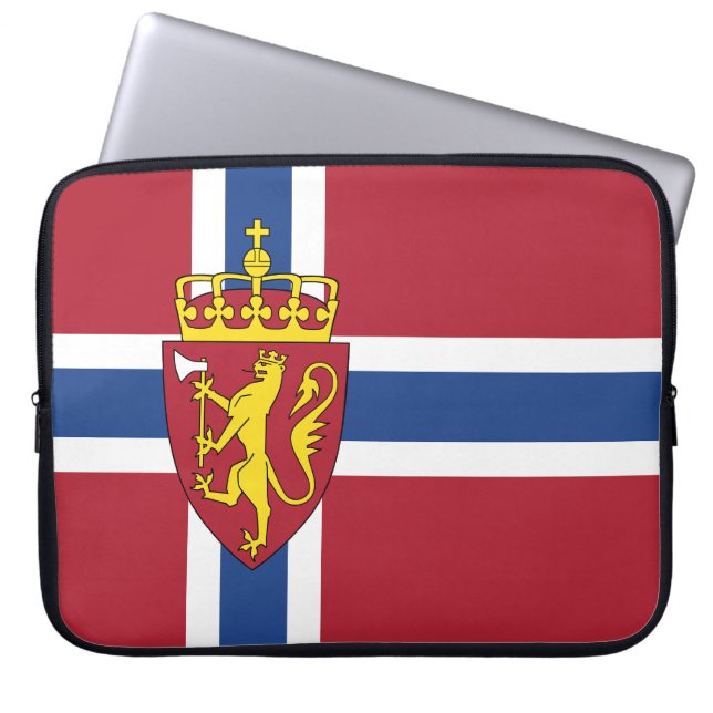 Telefoonhoesje onder Noorse vlag Laptop Sleeve (Voorkant)