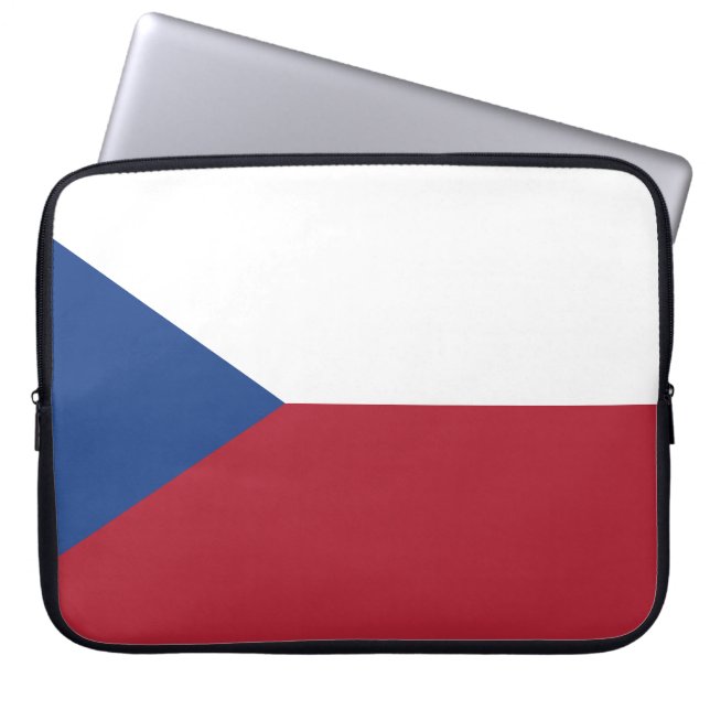 Telefoonhoesje onder Tsjechische vlag Laptop Sleeve (Voorkant)