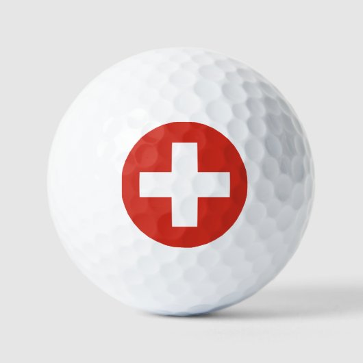Telefoonhoesje onder Zwitserse vlag Golfballen (Voorkant)