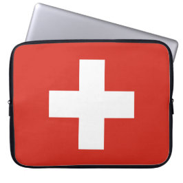 Telefoonhoesje onder Zwitserse vlag Laptop Sleeve