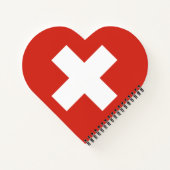 Telefoonhoesje onder Zwitserse vlag Notitieboek (Achterkant)