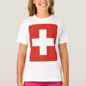 Telefoonhoesje onder Zwitserse vlag T-shirt (Voorkant)