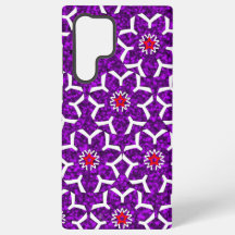 Telefoonhoesje paarse digitale bloemen