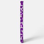 Telefoonhoesje paarse digitale bloemen samsung galaxy hoesje (Linkerkant)