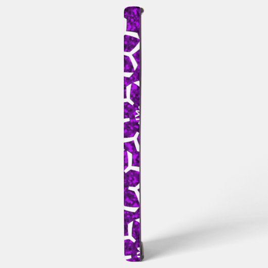 Telefoonhoesje paarse digitale bloemen samsung galaxy hoesje (Linkerkant)