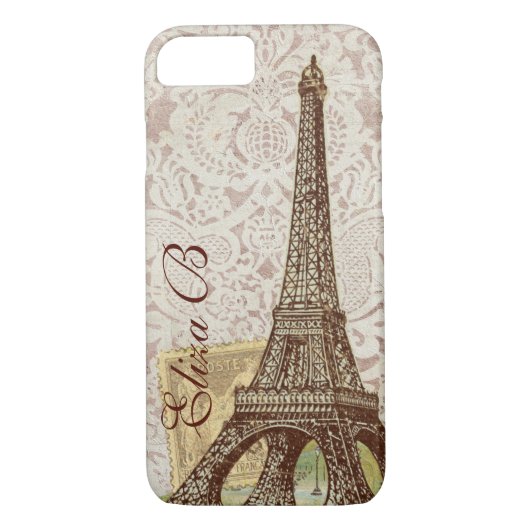 Telefoonhoesje Paris Eiffeltoren Frans Monogram Case-Mate iPhone Case (Achterkant)