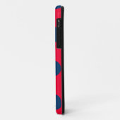 Telefoonhoesje Polka Dot Rood & Navy Blue Case-Mate iPhone Case (Achterkant/links)