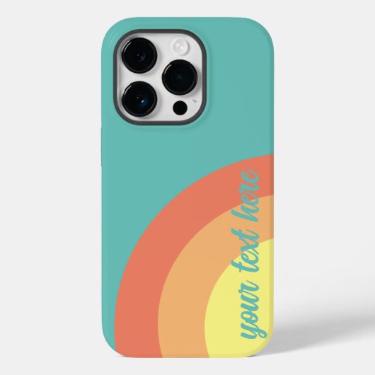 Telefoonhoesje Rainbow Target Rainbow Summer Peach Case-Mate iPhone Case (Achterkant)
