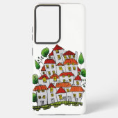 Telefoonhoesje S21 Ultra (Doodle - Handgetekend) Samsung Galaxy Hoesje (Achterkant)