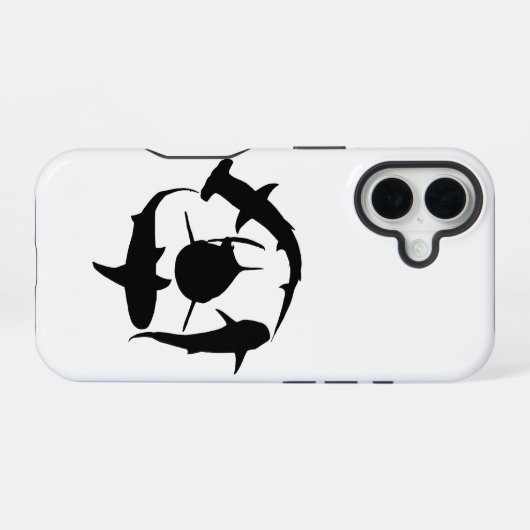 telefoonhoesje van shark iPhone 16 hoesje (Achterkant horizontaal)