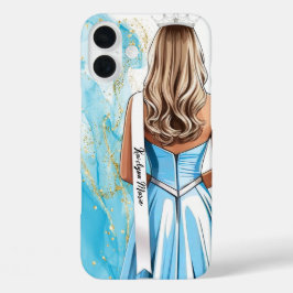 Telefoonhoesje voor schoonheidswedstrijden Blauw e iPhone 16 Plus Hoesje