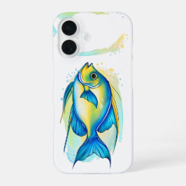 Telefoonhoesje - Waterverf Serie: Angelfish iPhone 16 Hoesje