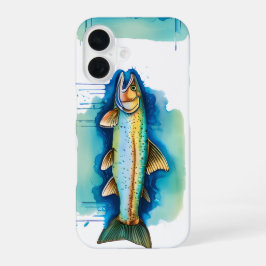 Telefoonhoesje - Waterverf Serie: Forel/Salm iPhone 16 Hoesje