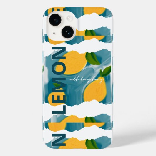 Telefoonhoesje -Zomer geïnspireerd -citroen Case-Mate iPhone Case (Achterkant)