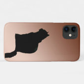 Telefoonhoesje - zwarte kat op koperen achtergrond Case-Mate iPhone case (Achterkant (horizontaal))