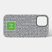 Telefoonhoesjes met op maat gemaakt monogram Abstr iPhone Hoesje (Achterkant horizontaal)