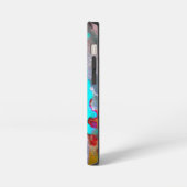 Telefoonhoesjes Psychedelische mint rode monogram iPhone Hoesje (Linkerkant)
