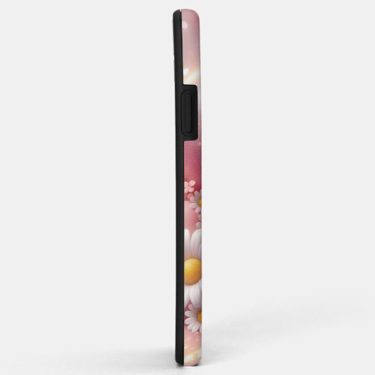 Telefoonhoesontwerp met roze bloemen en hart Case-Mate iPhone case (Achterkant/rechts)