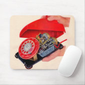 telefooningewanden onthuld muismat (Met muis)