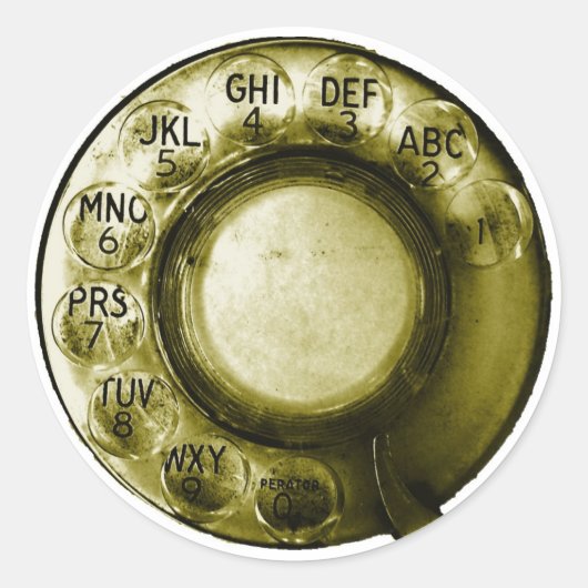Telefoonkiezer Ronde Sticker (Voorkant)