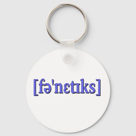 Telefoonkunde in IPA. Blauw Sleutelhanger (Voorkant)