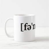 Telefoonkunde in IPA. Zwart Koffiemok (Links)