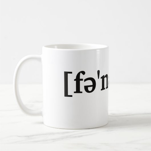 Telefoonkunde in IPA. Zwart Koffiemok (Links)