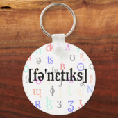 Telefoonkunde in IPA. Zwart Sleutelhanger (Voorkant)