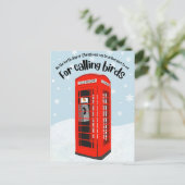 Telefoonnummer 12 dagen met kerst grappig feestdagenkaart (Staand voorkant)