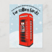 Telefoonnummer 12 dagen met kerst grappig feestdagenkaart (Voorkant)