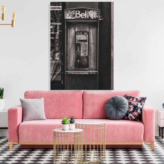 Telefoonnummer 32 canvas afdruk (Insitu (Woonkamer))