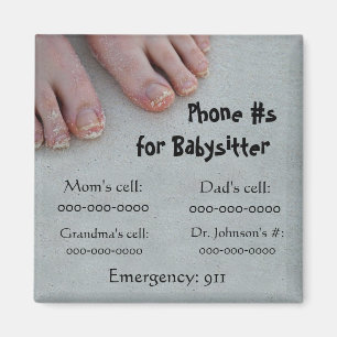 Telefoonnummer Babysitter # Magnet