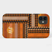 Telefoonnummer exotische houten inlegblik & monogr Case-Mate iPhone case (Achterkant (horizontaal))