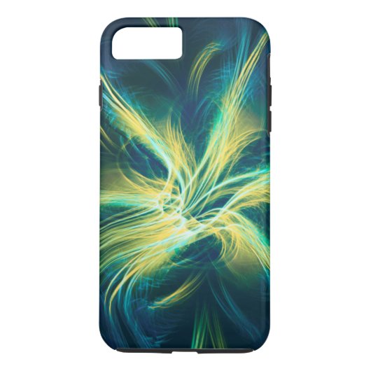 Telefoonnummer/iPad fractal Flower Blue Palette Case-Mate iPhone Case (Achterkant)