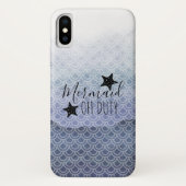 Telefoonnummer Mermaid Off Duty Blue Waterverf Case-Mate iPhone Case (Achterkant)