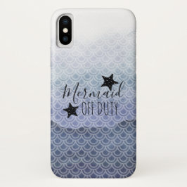 Telefoonnummer Mermaid Off Duty Blue Waterverf Case-Mate iPhone Case